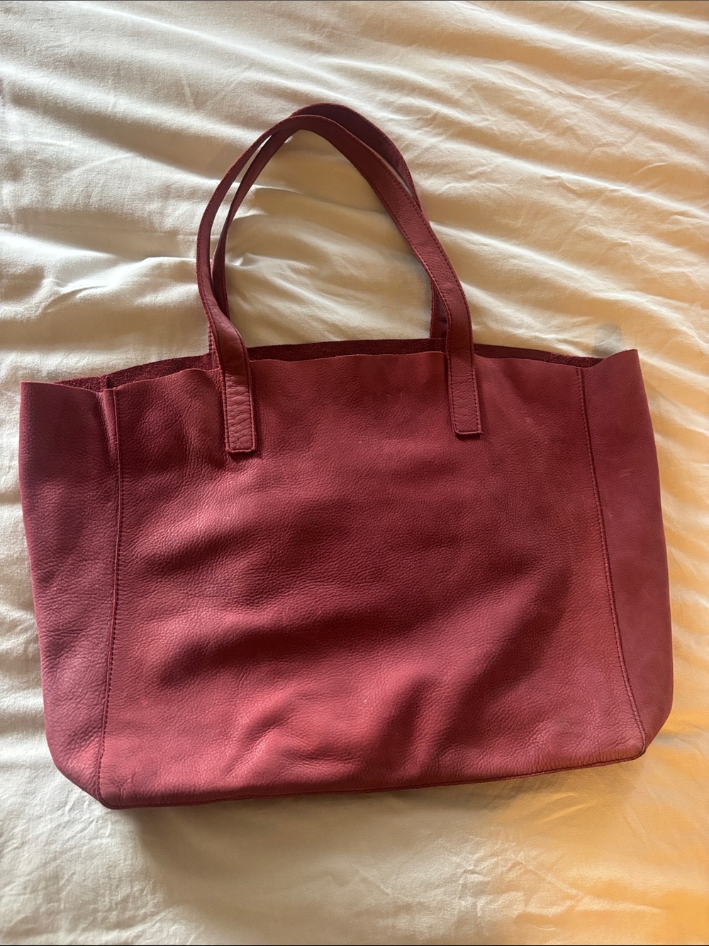 Velvet by Graham & Spencer Wine Red Leather Tote
